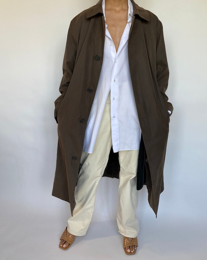 VINTAGE BROWN LONG COAT 618