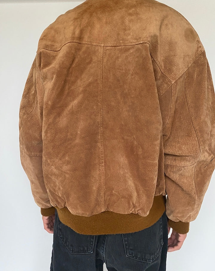 VINTAGE BROWN SUEDE LEATHER JACKET 1428-2