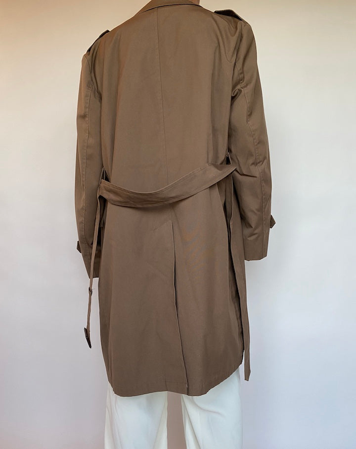 VINTAGE BROWN TRENCH COAT 465-4