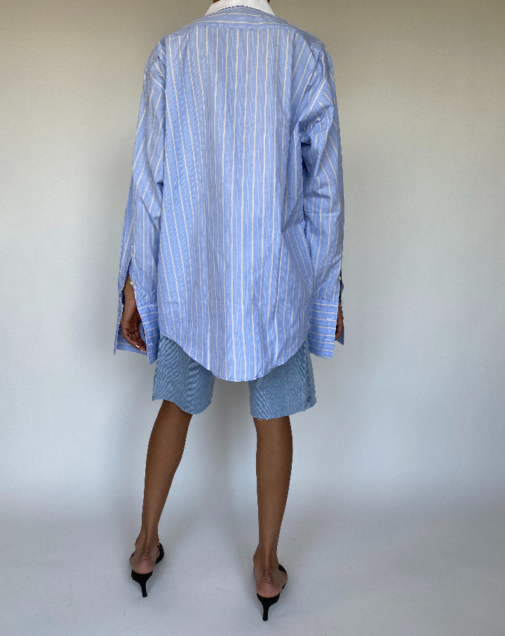 VINTAGE BURBERRY COTTON STRIPED SHIRT 857-2