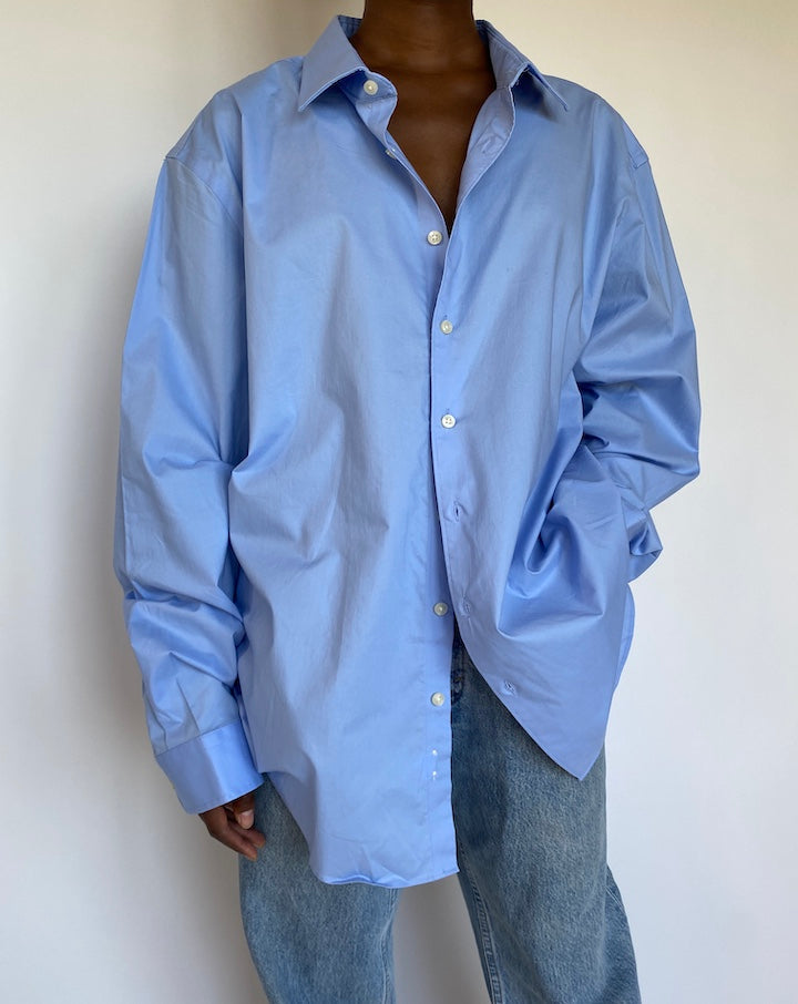 VINTAGE BUTTON DOWN LIGHT BLUE SHIRT 1156-2