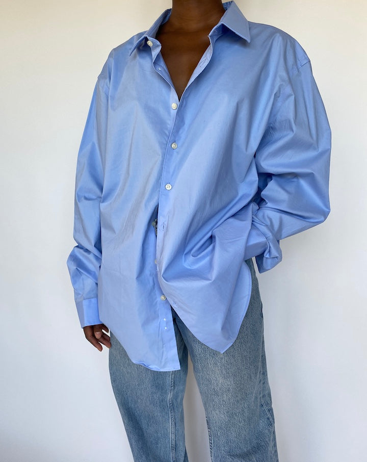 VINTAGE BUTTON DOWN LIGHT BLUE SHIRT 1156-3