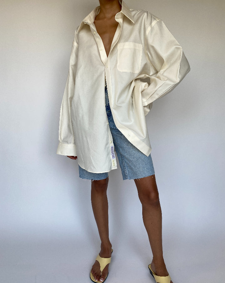 VINTAGE CREAM OVERSIZED SHIRT 854-3