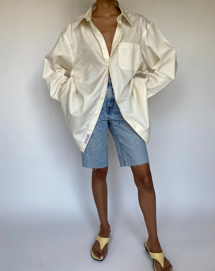 VINTAGE CREAM OVERSIZED SHIRT 854-4