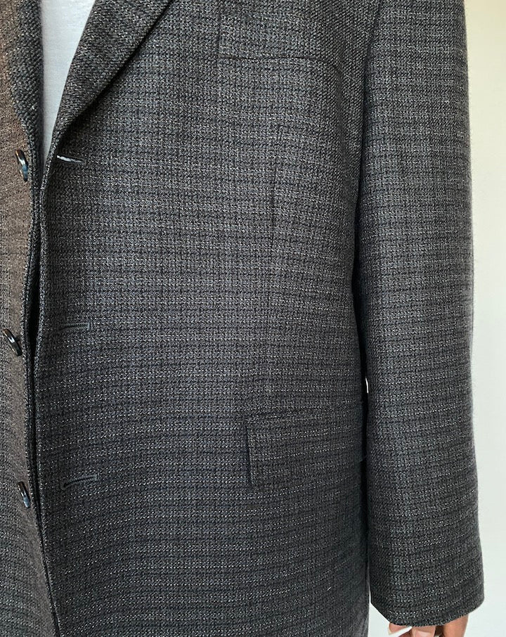 VINTAGE DARK GREY WOOL BLAZER 1280-2