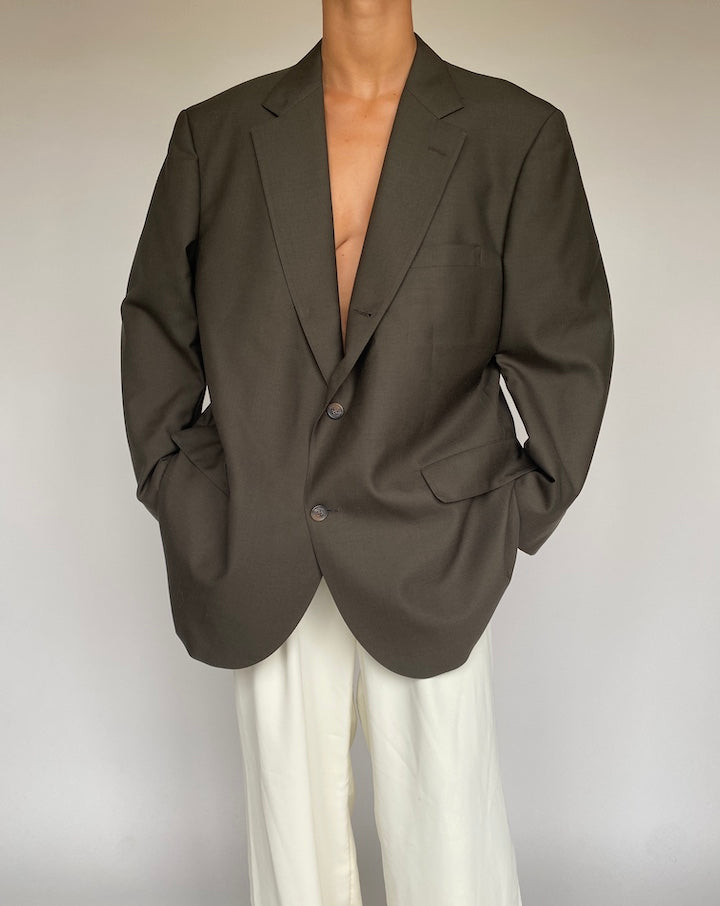 VINTAGE DARK OLIVE BLAZER 1256-2