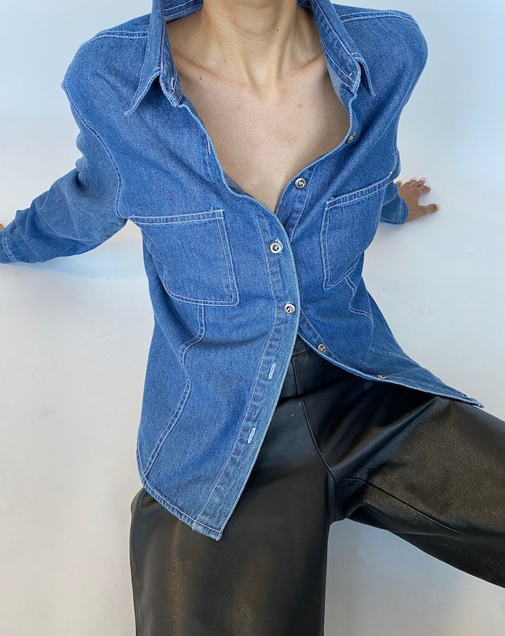 VINTAGE DENIM SHIRT 552-3