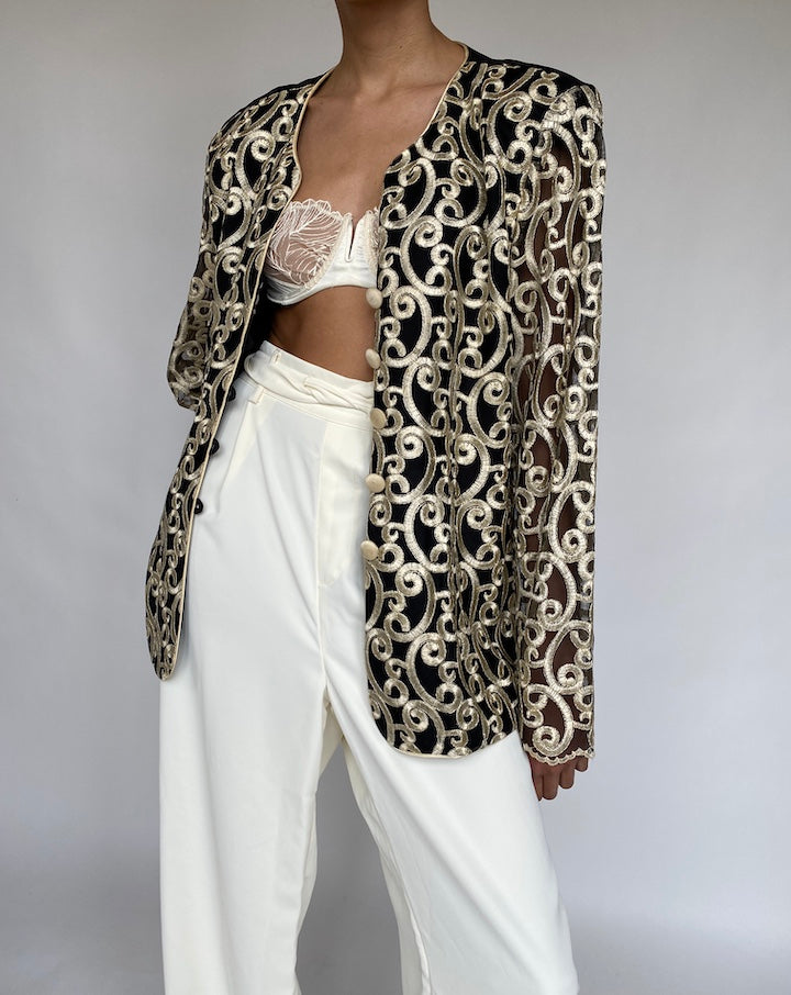 VINTAGE DETAILED CARDIGAN-JACKET 653-3