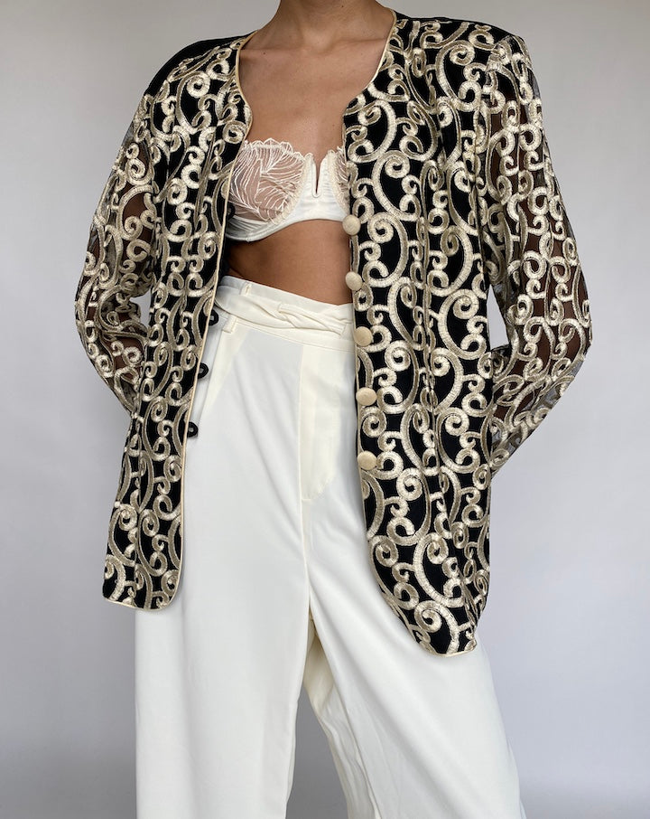 VINTAGE DETAILED CARDIGAN-JACKET 653-4