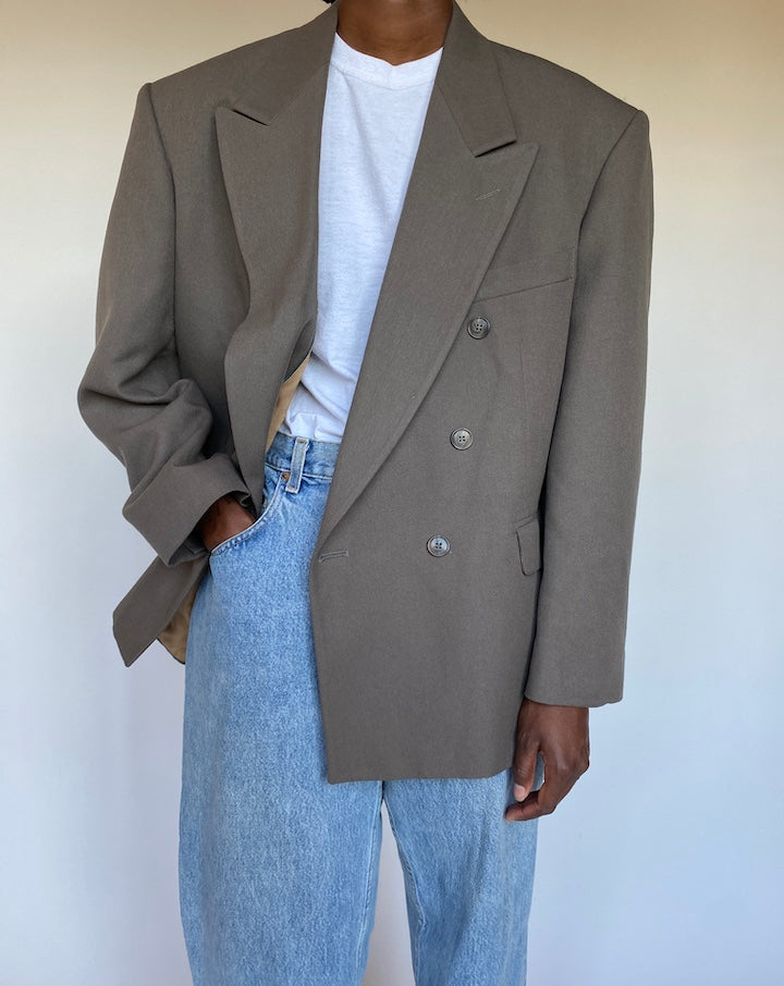 VINTAGE DOUBLE BREASTED OVERSIZED BLAZER 1301-3