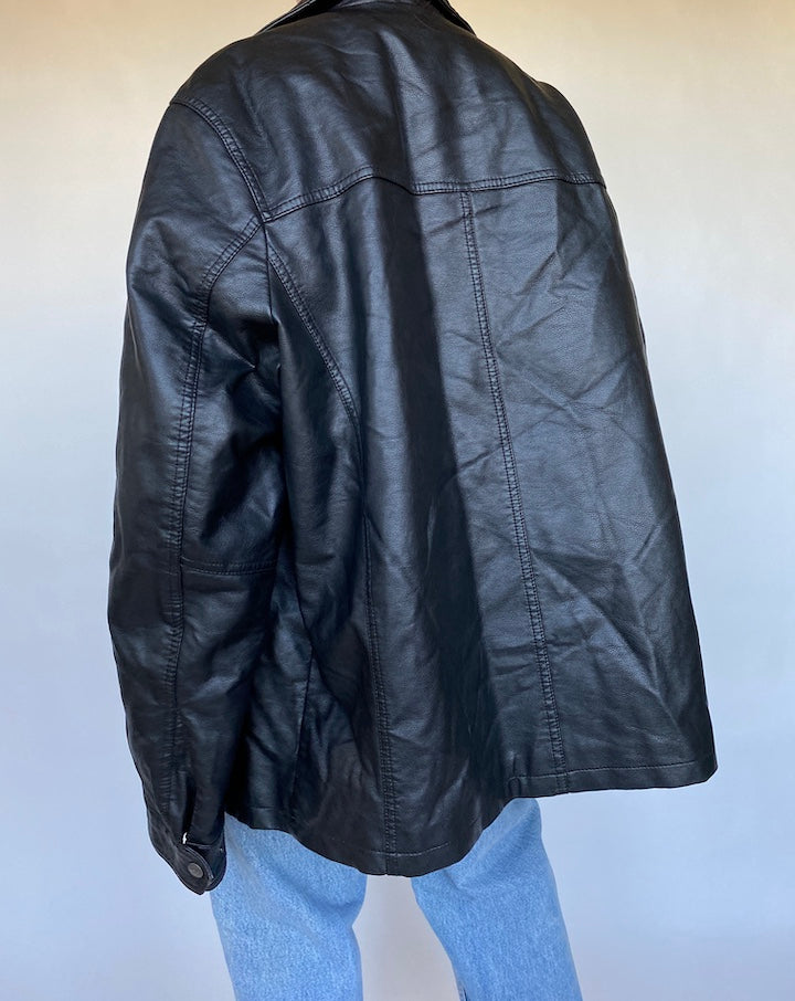 VINTAGE FAUX LEATHER JACKET 490