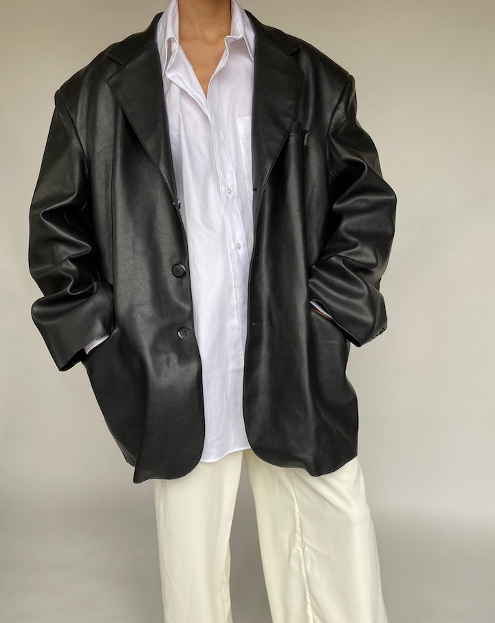 VINTAGE FAUX LEATHER JACKET_BLAZER 637.JPG-4