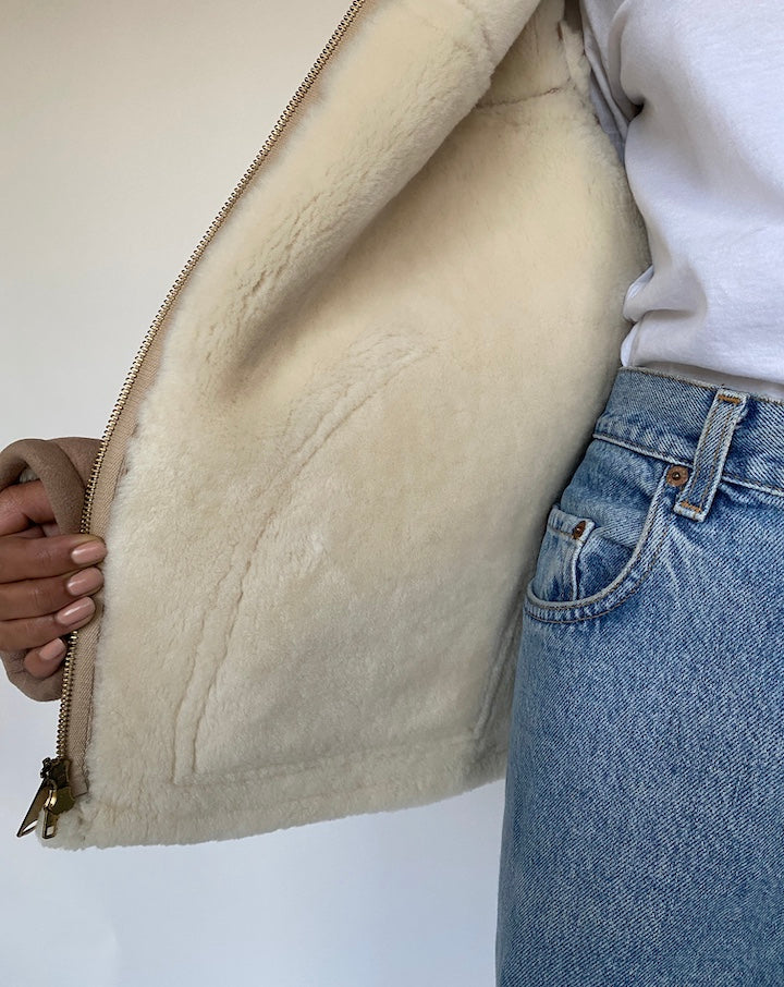 VINTAGE FAUX SHERPA JACKET 1061-2