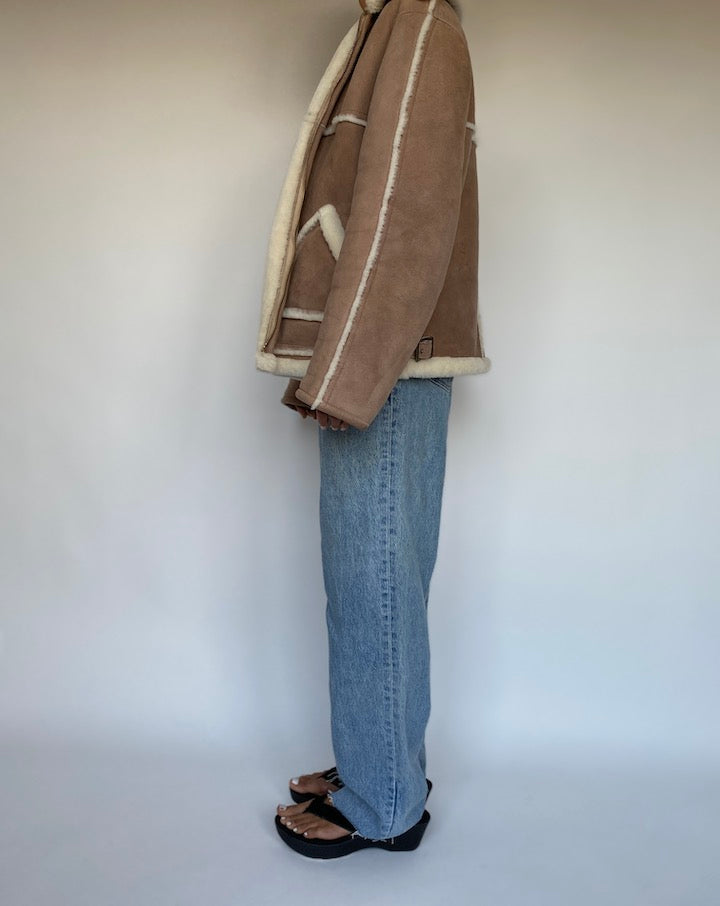 VINTAGE FAUX SHERPA JACKET 1061-4