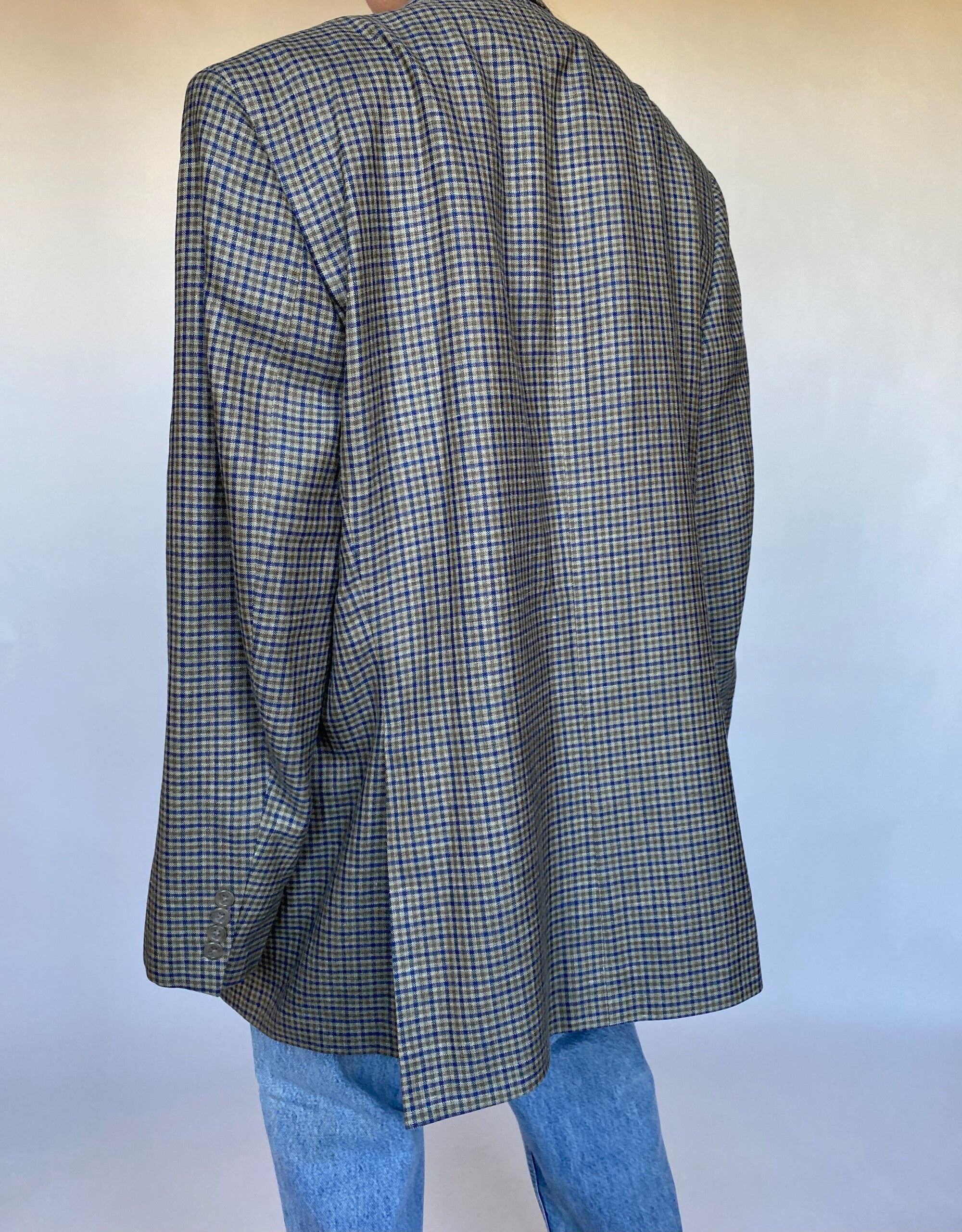 VINTAGE GREEN OVERSIZED BLAZER 489-2