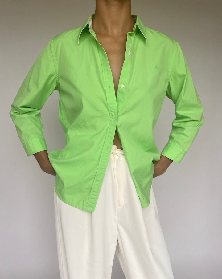 VINTAGE GREEN RALPH LAUREN SHIRT 1039-3