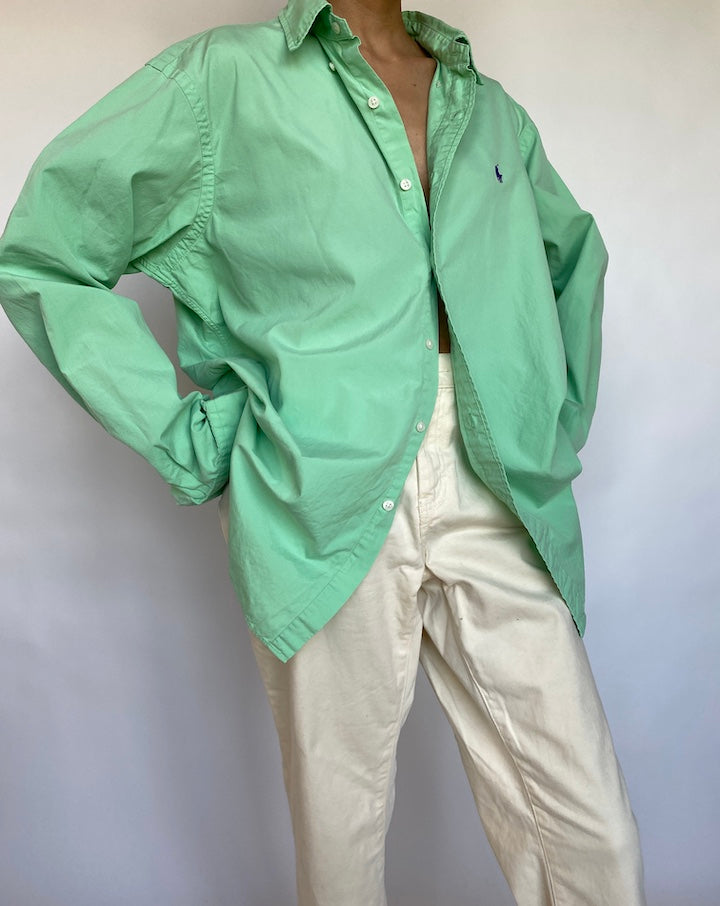 VINTAGE GREEN RALPH LAUREN SHIRT 614-4