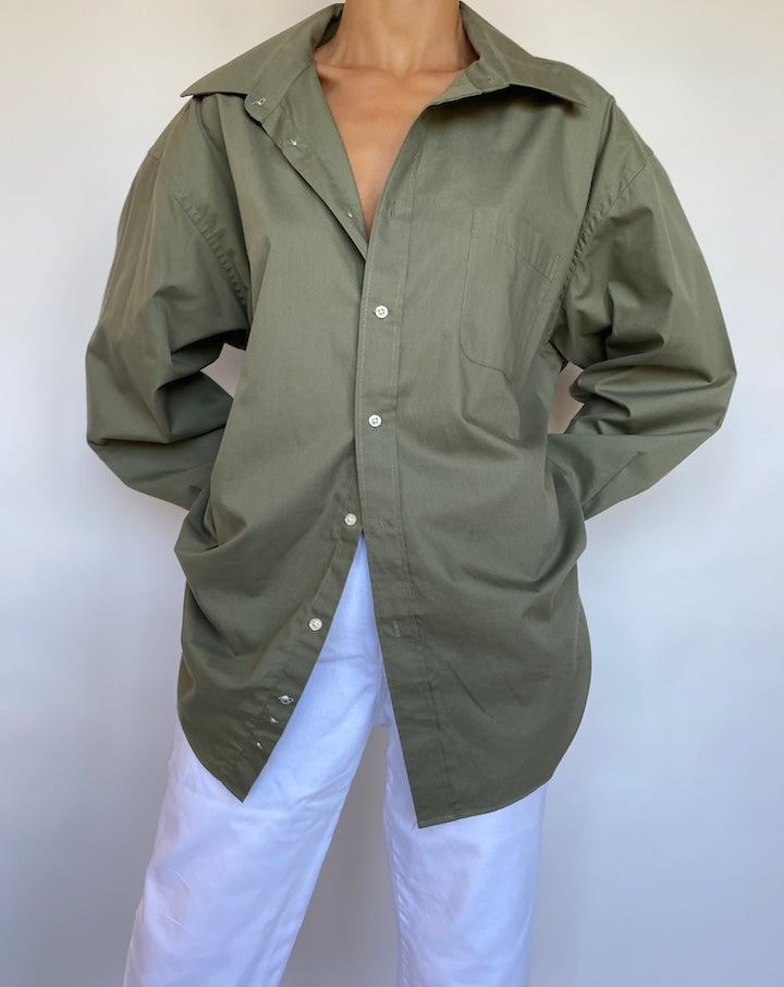 VINTAGE GREEN SHIRT 696-4