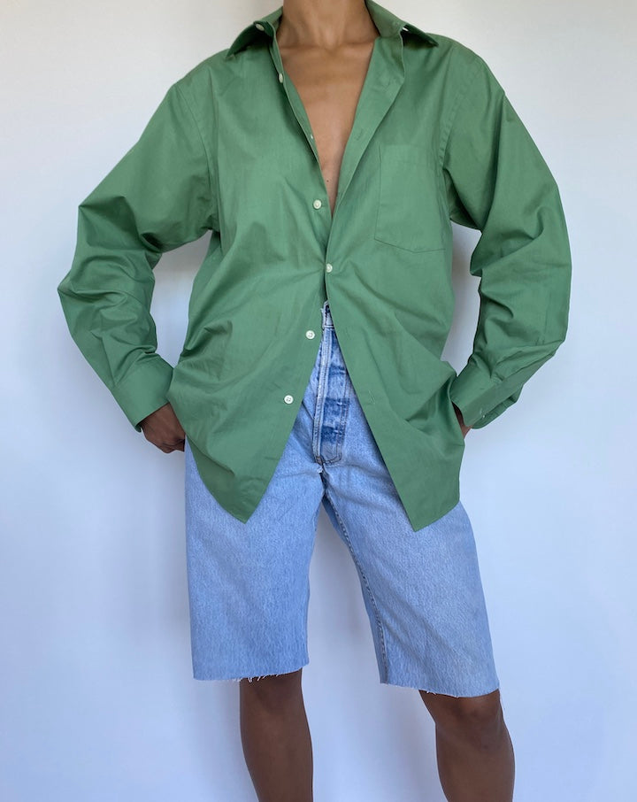 VINTAGE GREEN SHIRT 932-3