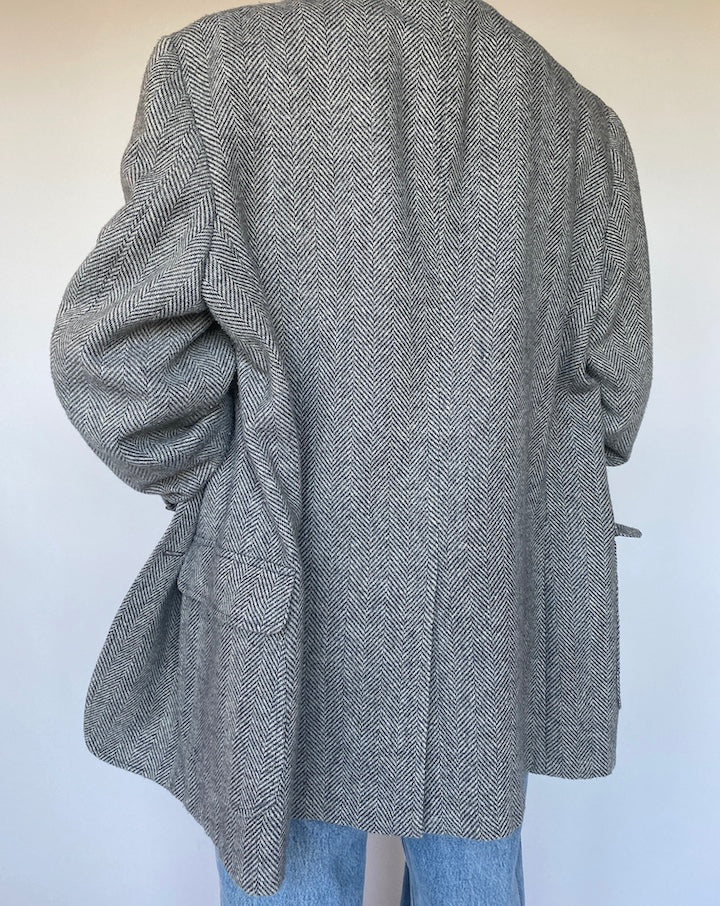 VINTAGE GREY BLAZER 1305