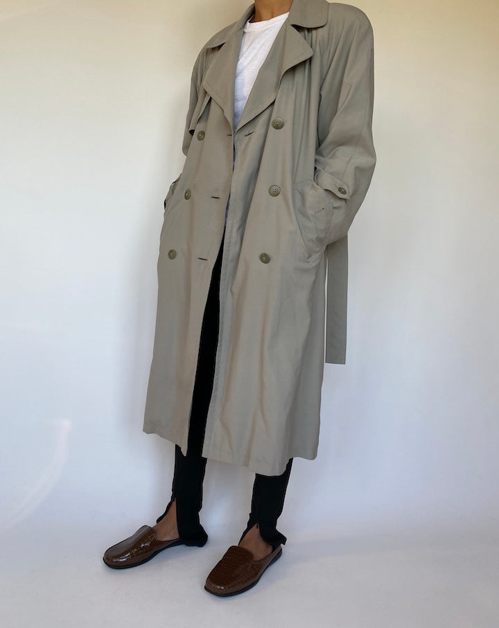 VINTAGE GREY TRENCH COAT 1562-5