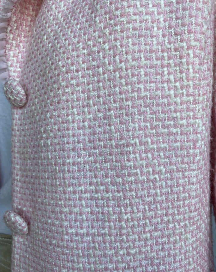 VINTAGE LIGHT PINK TWEED COAT 510-2