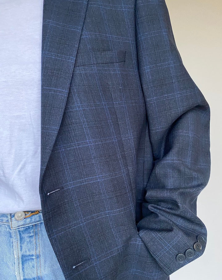 VINTAGE NAVY CALVIN KLEIN BLAZER 1004-3