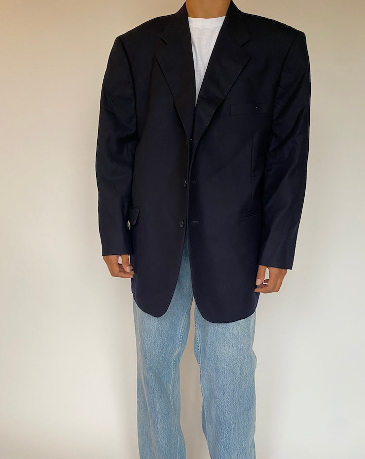 VINTAGE NAVY YVES SAINT LAUREN BLAZER 1322-2