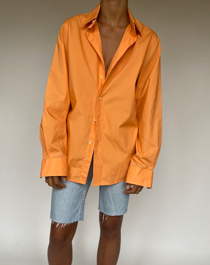 VINTAGE ORANGE BUTTON DOWN SHIRT 1240-2