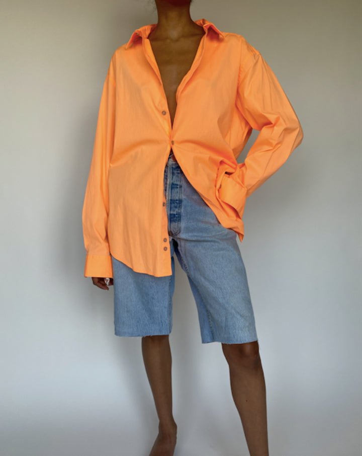 VINTAGE ORANGE COTTON SHIRT 861-2