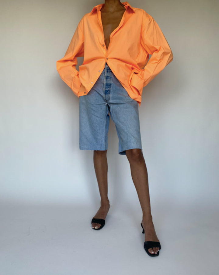 VINTAGE ORANGE COTTON SHIRT 861-3