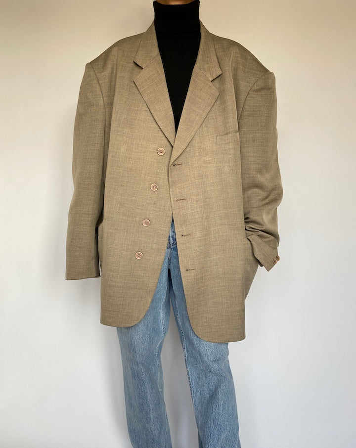 VINTAGE OVERSIZED BEIGE BLAZER 1395-2