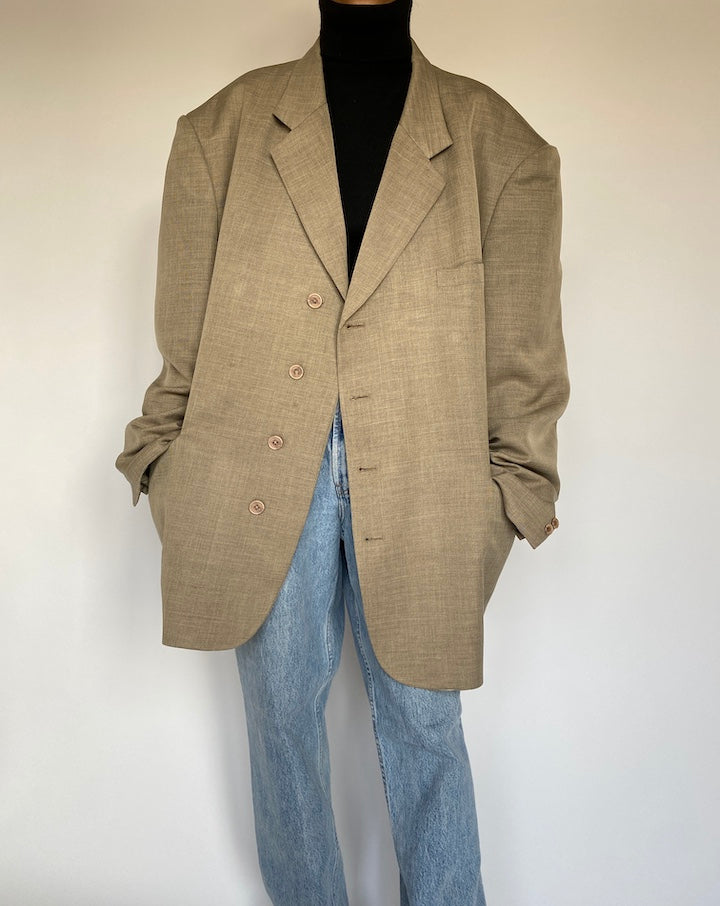 VINTAGE OVERSIZED BEIGE BLAZER 1395-3