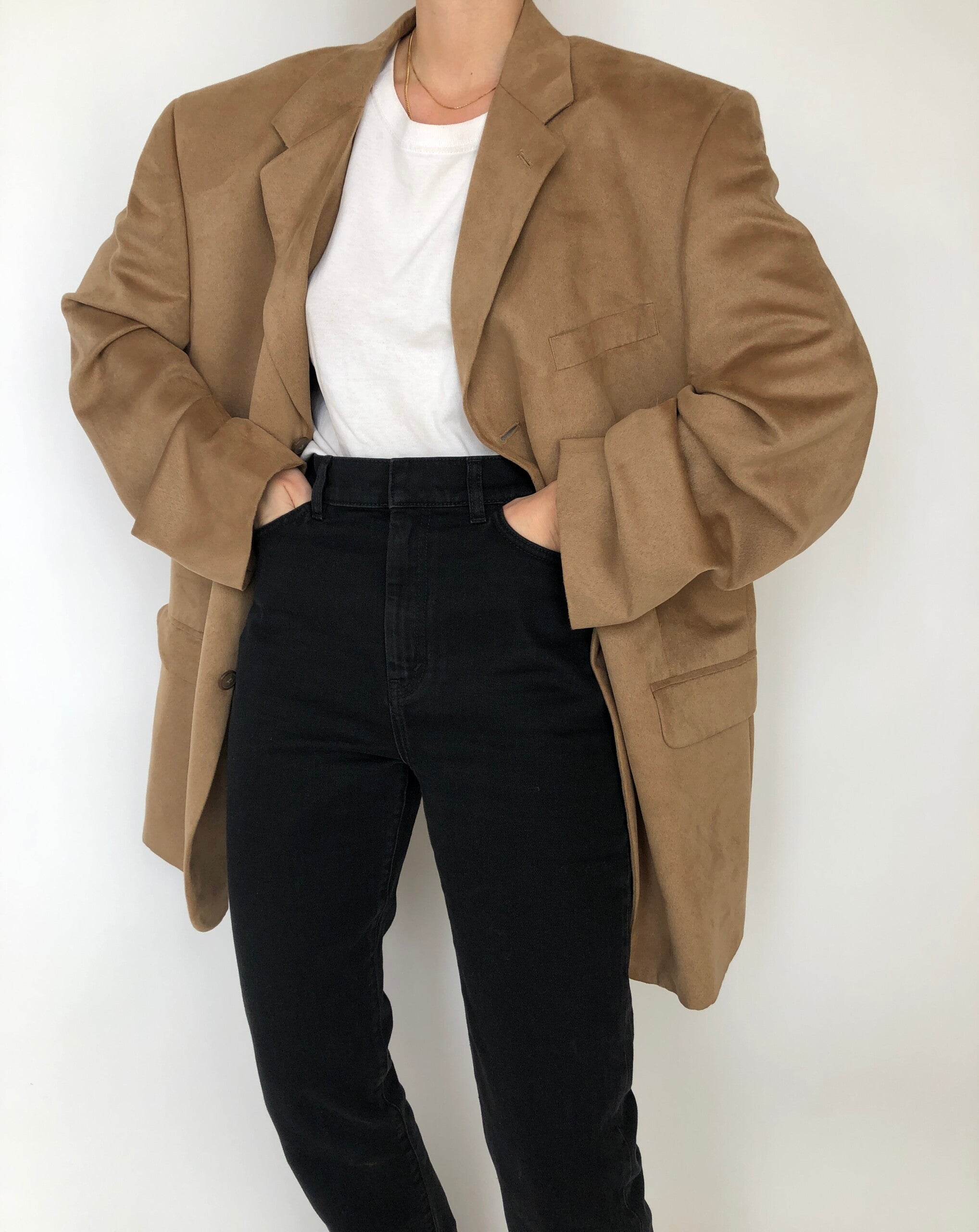 VINTAGE OVERSIZED BEIGE BLAZER 190-3