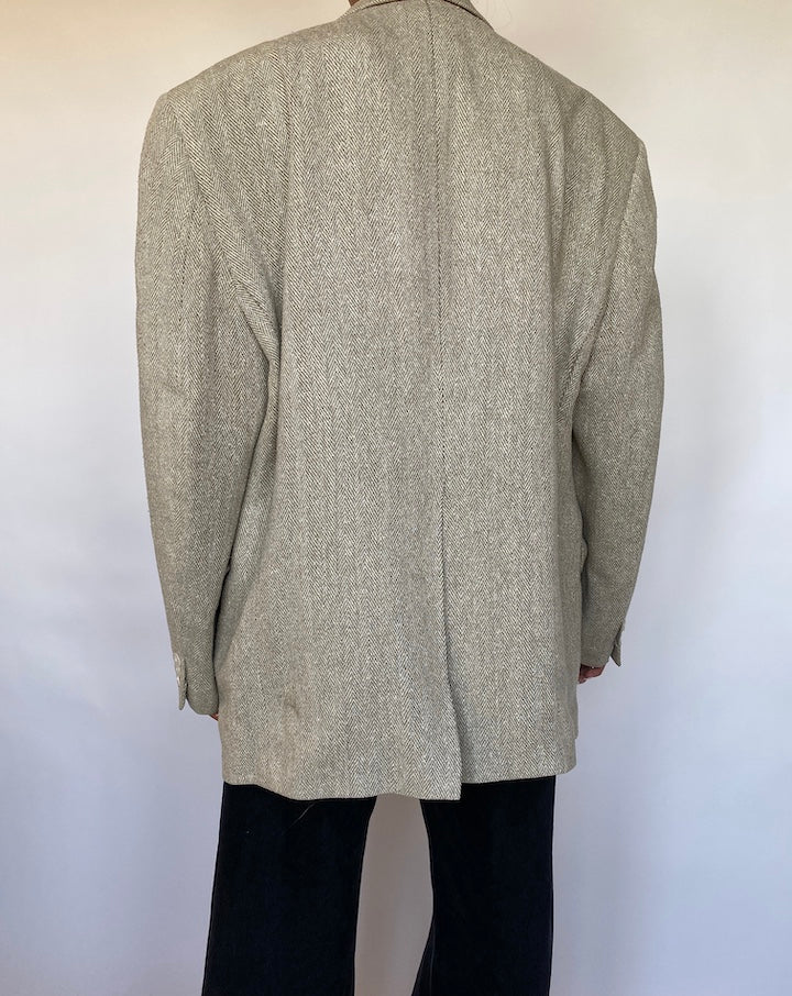 VINTAGE OVERSIZED BEIGE BLAZER 610-3