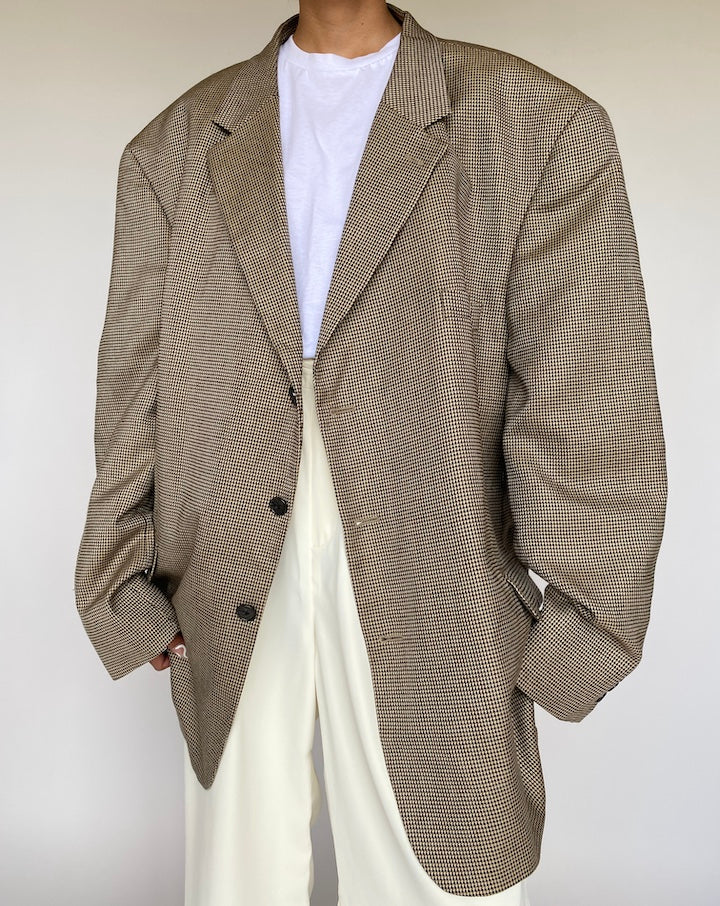 VINTAGE OVERSIZED BEIGE BLAZER 874-2
