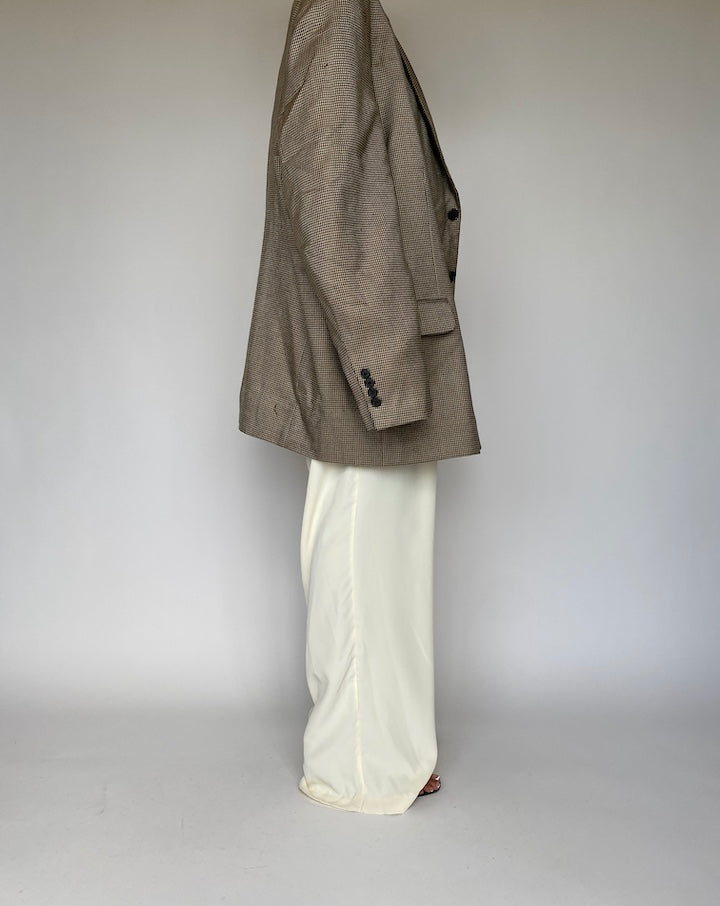 VINTAGE OVERSIZED BEIGE BLAZER 874-3