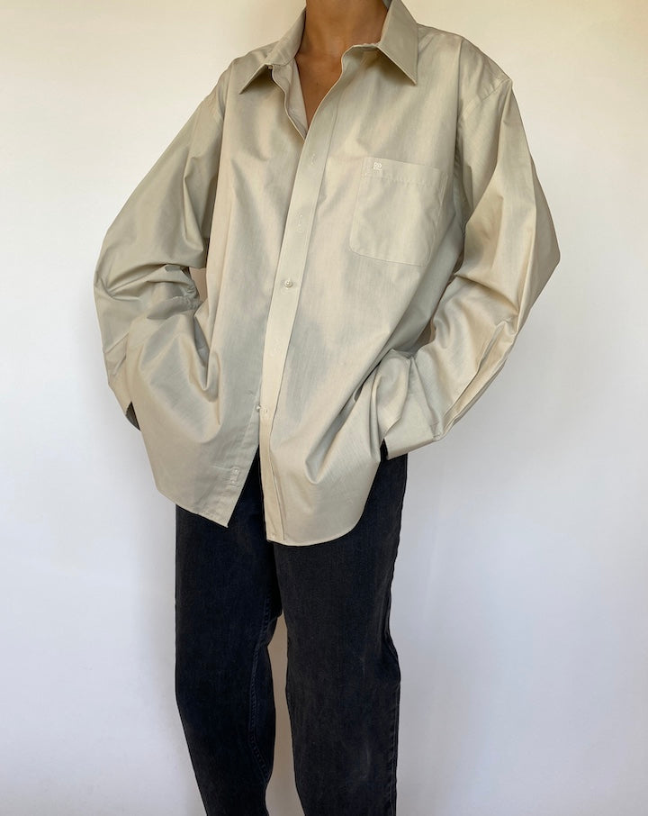 VINTAGE OVERSIZED BEIGE SHIRT 1522-3