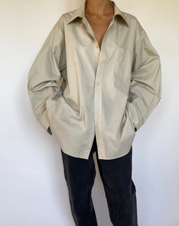 VINTAGE OVERSIZED BEIGE SHIRT 1522-4