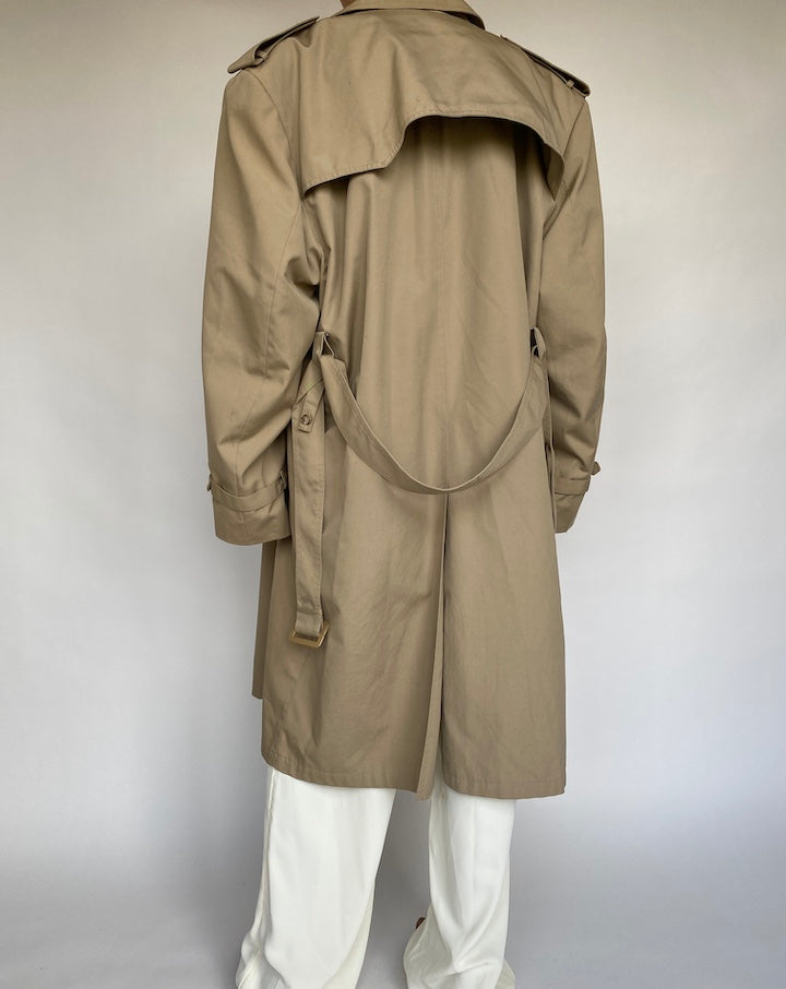 VINTAGE OVERSIZED BEIGE TRENCH COAT 739-2