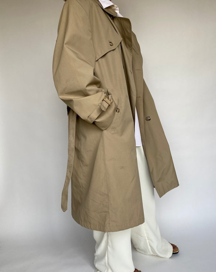 VINTAGE OVERSIZED BEIGE TRENCH COAT 739-3
