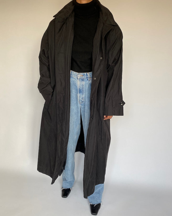 VINTAGE OVERSIZED BLACK COAT 1385-4