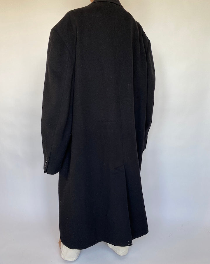 VINTAGE OVERSIZED BLACK COAT 629-2