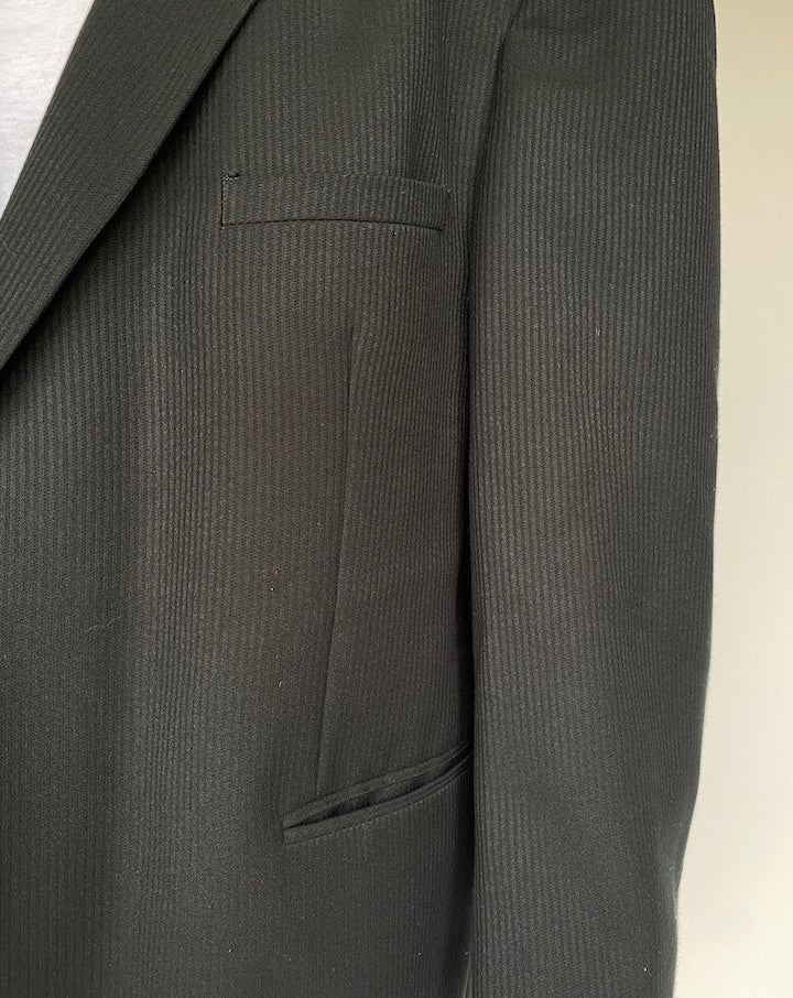 VINTAGE OVERSIZED BLACK STRIPED BLAZER 1248-2