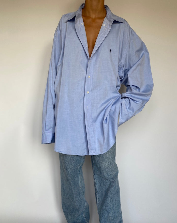 VINTAGE OVERSIZED BLUE RALPH LAUREN SHIRT 1402-2