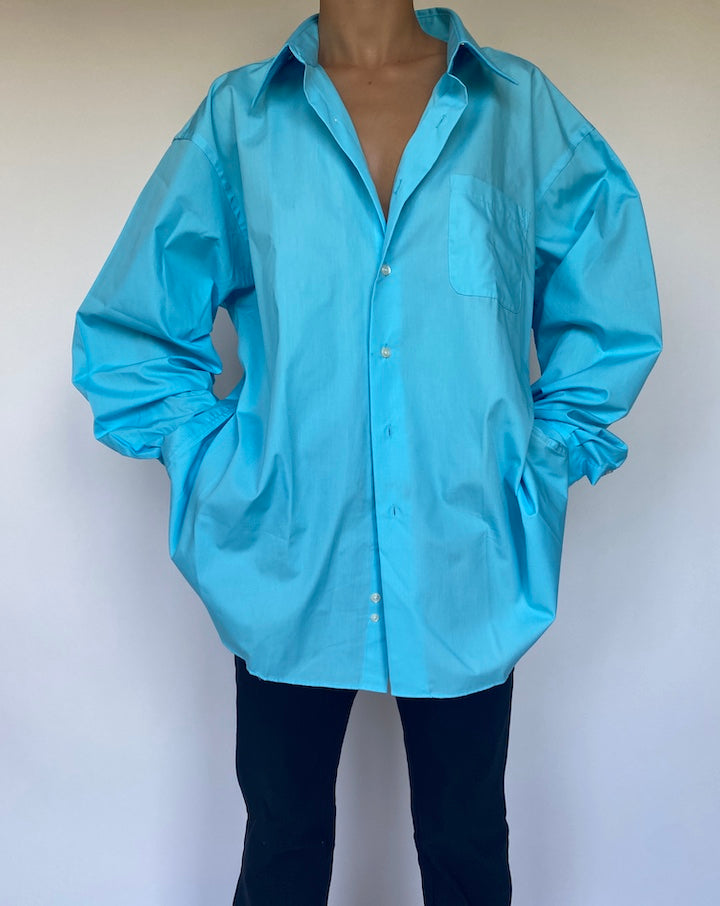 VINTAGE OVERSIZED BLUE SHIRT 1097-4