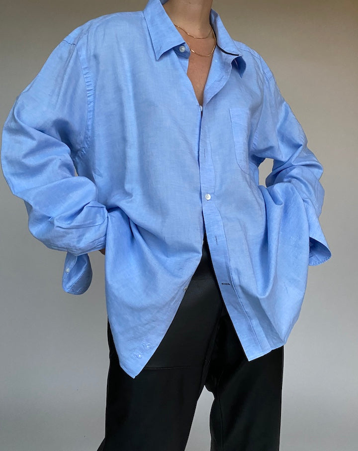 VINTAGE OVERSIZED BLUE SHIRT 528