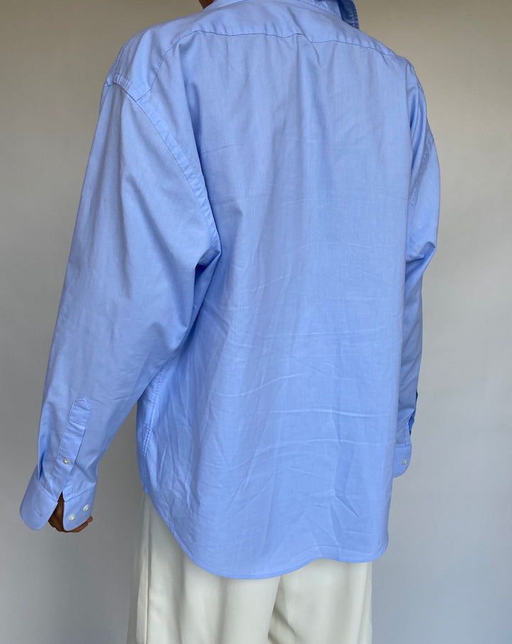 VINTAGE OVERSIZED BLUE SUMMER SHIRT 757-2