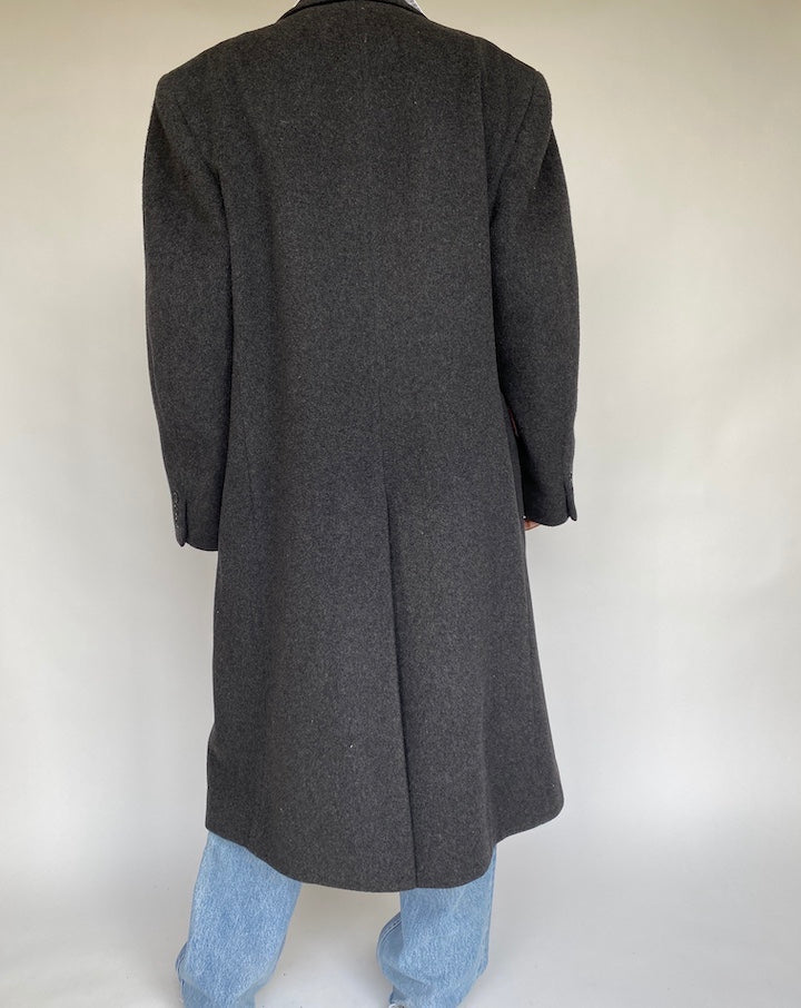 VINTAGE OVERSIZED DARK GREY COAT 729-2