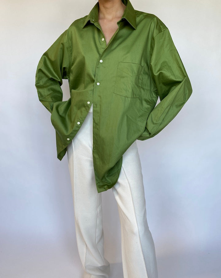 VINTAGE OVERSIZED GREEN SHIRT 573-3